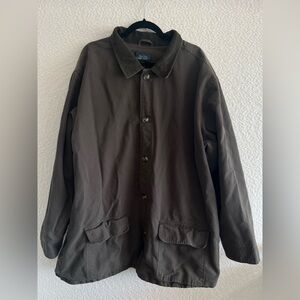 Cherokee Men’s Barn Chore Corduroy Collar‎ Green Button Down Jacket Size XXL